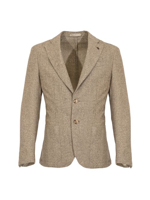 Giacca monopetto in misto lana spigata Cc Corneliani | 26XZ44 2666345033